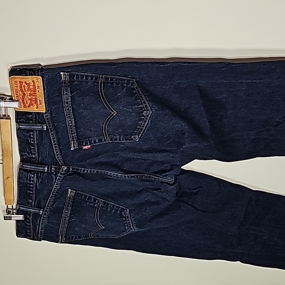 Levis 505 dark wash 38x34 straight leg jeans - Picture 4 of 7